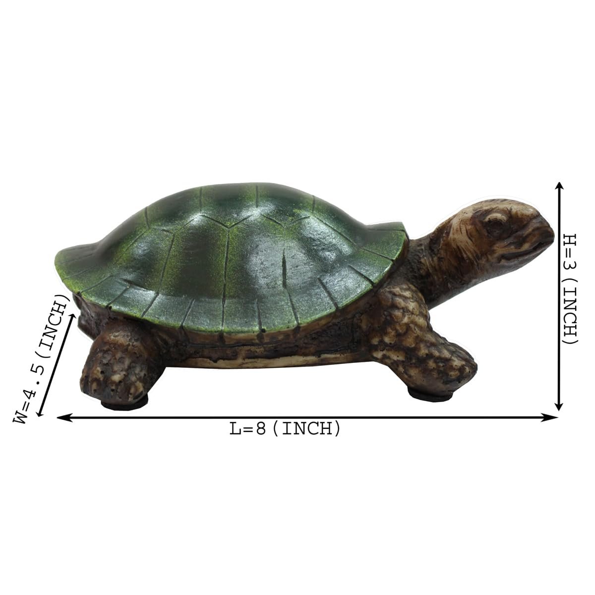 Resin Feng Shui Real Looking Tortoise 3" Inches / Showpiece for Good Luck Vastu