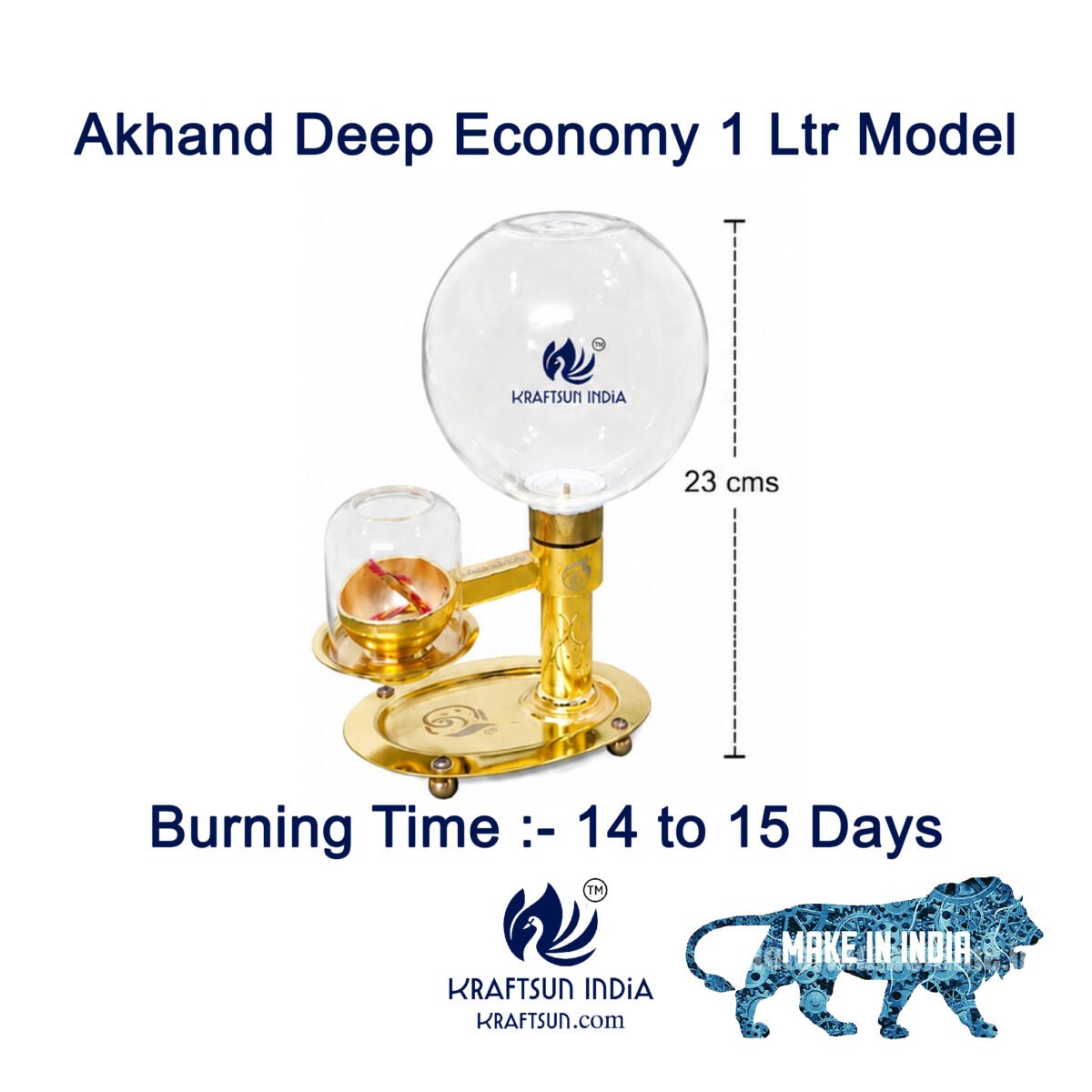 Economy 1 ltr oil Economy Akhand Deep Oil Model 1ltr / Akhand Diya