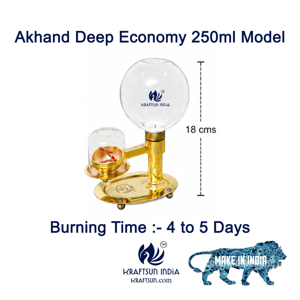 Akhand Deep Oil Model 250 ml / Akhand Diya