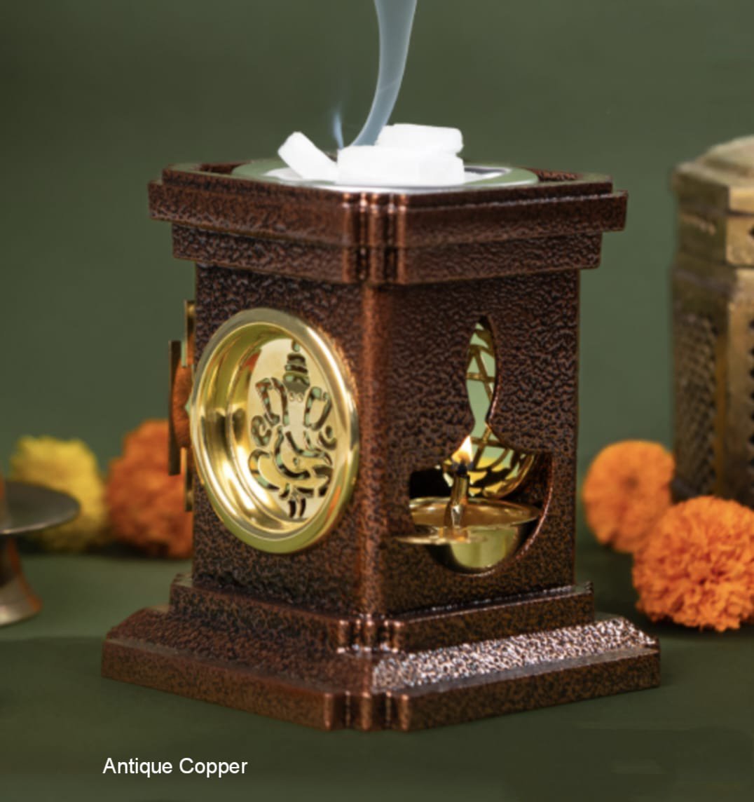 Antique Copper Coloured Suvarnadeep / Vastu Diya for Energize your Home