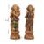 Copper Finished Resin Radha Krishna Idol Set - 8.5" Inches | Radha Krishna Statue Figurine for Home Mandir & Gift