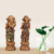 Copper Finished Resin Radha Krishna Idol Set - 8.5" Inches | Radha Krishna Statue Figurine for Home Mandir & Gift