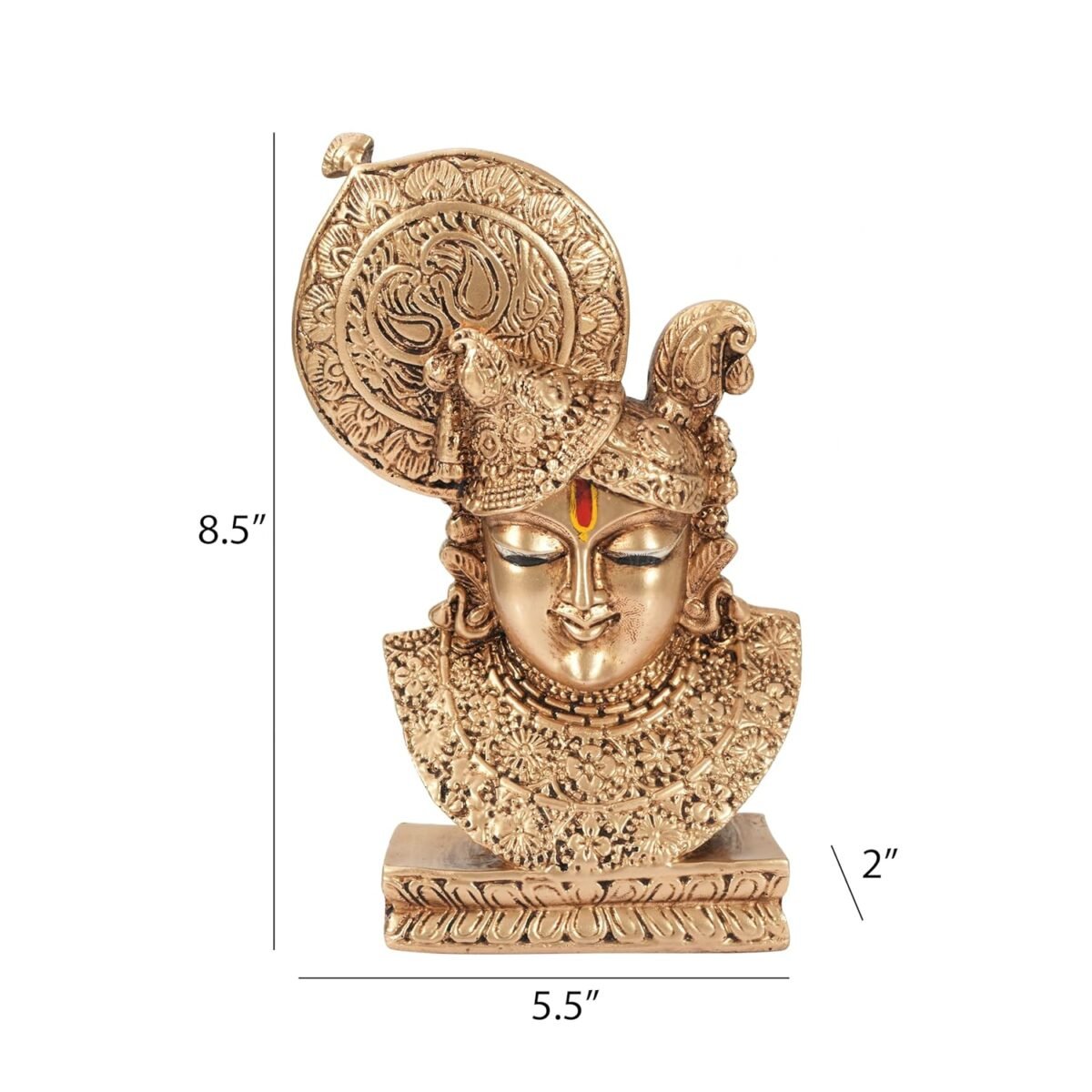 Shrinathji 4 Resin Lord Shrinathji Nathdwara Idol / Decorative Shreenathji Statue Murti Showpiece for Home, Office & Mandir