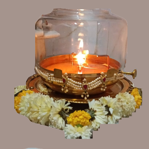 Untitled-1 Akhand Jyoti Diya With Adjustable Wick / Batti : 500ml Akhand Diya Ghee / Oil
