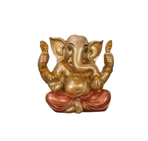 Marble Dust Ganesh Idol - 4 Inches | Ganesh Idol Murti for Car Dashboard,