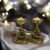 Kraftsun Aluminium Golden Coloured Pair of Duck for Good Luck and Love | Candle Holder for Home Decor Showpiece for Gifting