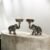 Kraftsun Aluminium Silver Coloured Elephant Pair for Good Luck and Love | Candle Holder for Home Decor Showpiece for Gifting