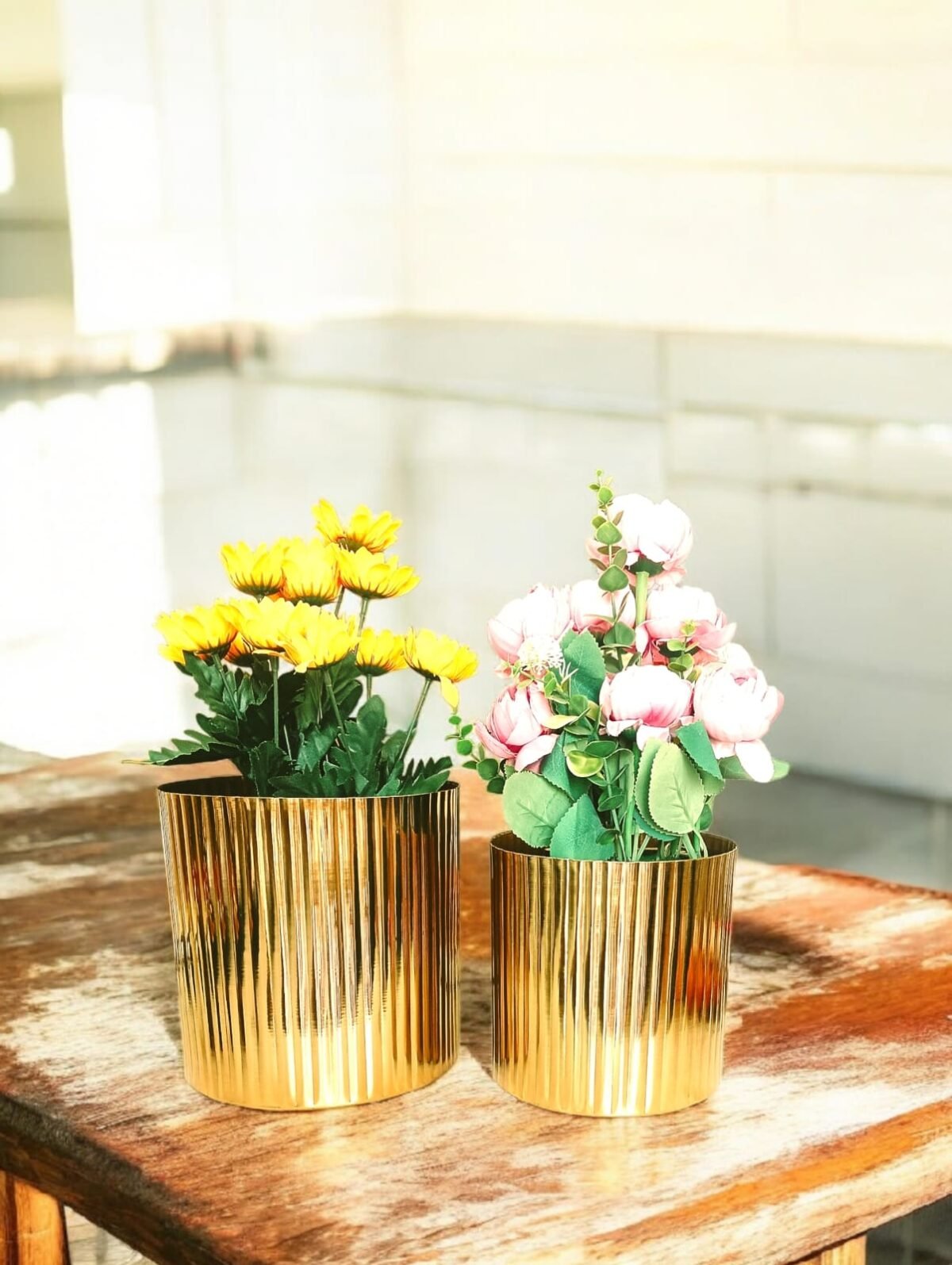 WhatsApp Image 2026-02-04 at 11.52.11 (2) Gold Plated 2 Pack Metal Plant Pots (6 inch, 7 inch L), Indoor Small Planter Flower Pots