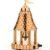 Brass Automatic Electric Pooja Bell, Rose Gold Temple Design with Flag, 6 x 9 Inch, Adjustable Speed Control, Traditional Ghanta for Temple, Home Worship