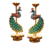 Peacock 1 Elegant Metal Peacock Candle Holder -for Home Decoration Diwali, Intricate Design Tealight Candle Holders for Home Diwali Decor, Handpainted Tealight Candle Holder (Double Side)